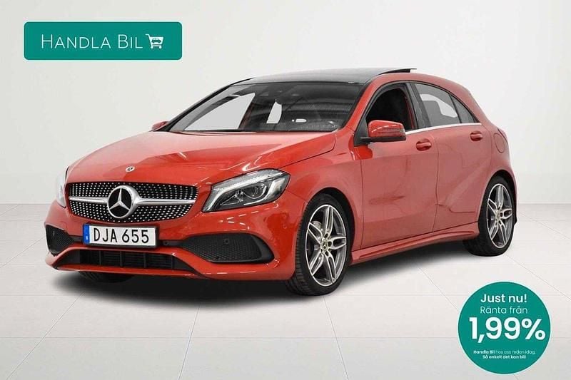 Röd Begagnad 2018 Mercedes A180 AMG Halvkombi | 199 800 kr (Marknadspris) - Bild 1/4