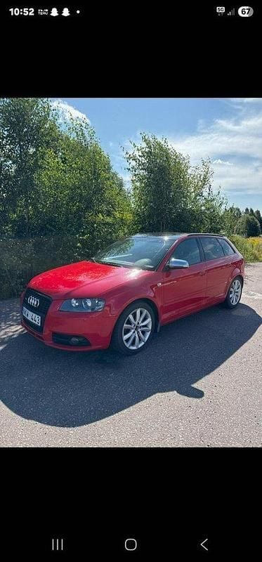 Röd Begagnad 2008 Audi A3 Sportback S-Line Halvkombi | 49 000 kr (Marknadspris) - Bild 1/4
