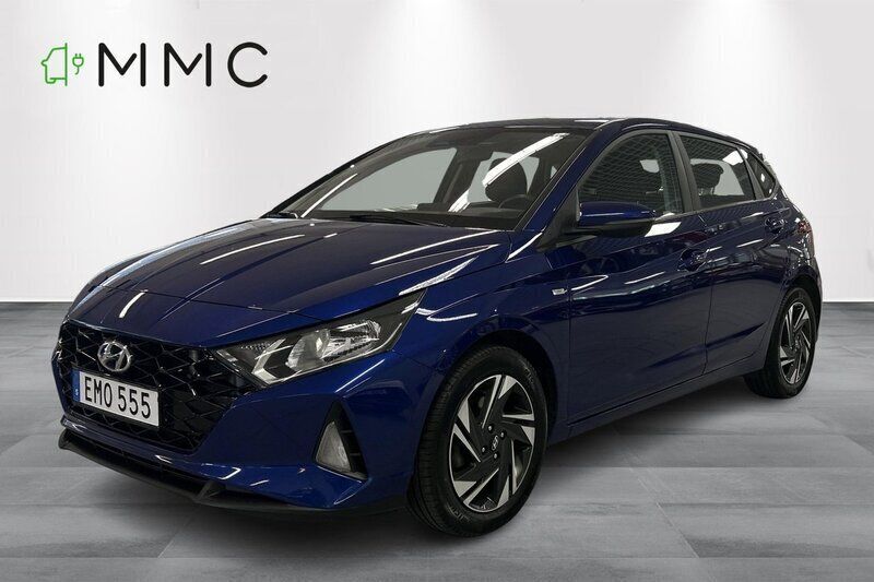 Blå Begagnad 2021 Hyundai i20 Essential Halvkombi | 147 000 kr (Bra pris) - Bild 1/4