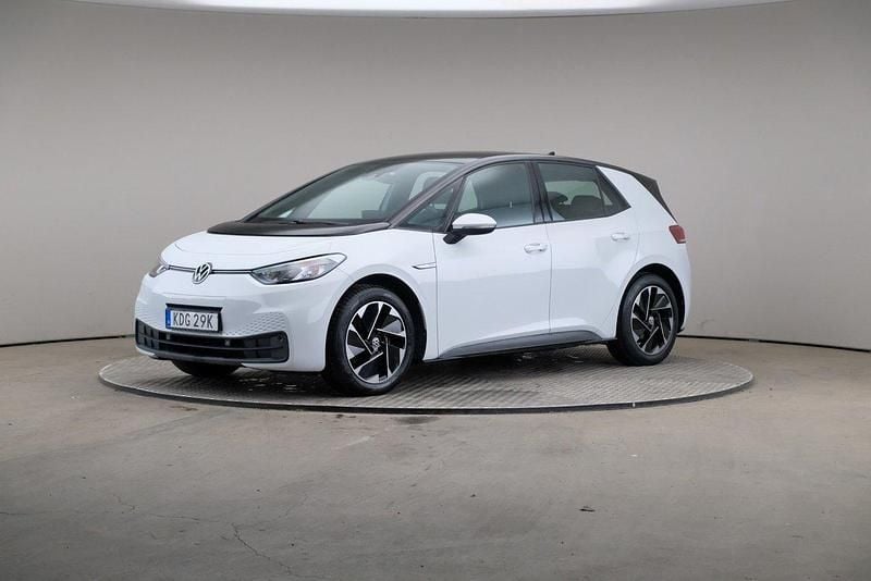 Vit Begagnad 2021 VW ID.3 Pro Performance Halvkombi | 215 000 kr (Bra pris) - Bild 1/4