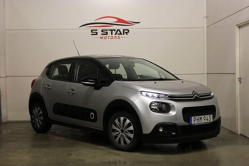 Silver Begagnad 2017 Citroën C3 Halvkombi | 107 900 kr (Marknadspris) - Bild 1/4
