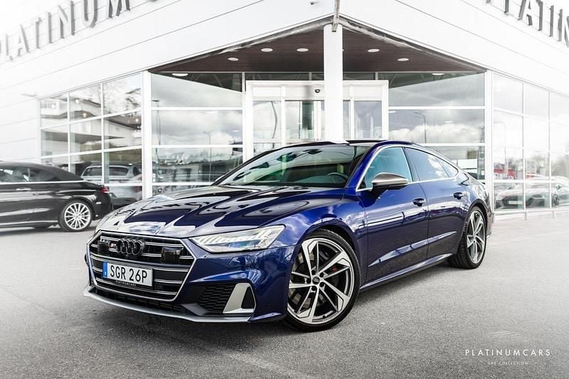 Blå (navarra blå metallic) Begagnad 2019 Audi S7 Sportback Sport Halvkombi | 549 000 kr - Bild 1/4