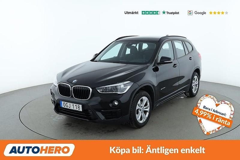 Svart Begagnad 2016 BMW X1 Sport Line SUV | 144 000 kr (Bra pris) - Bild 1/4