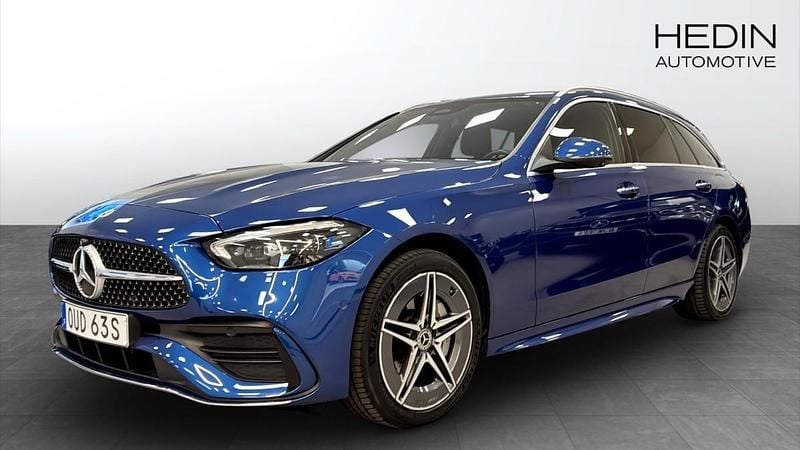 Svart Begagnad 2022 Mercedes C300e AMG line Kombi | 414 900 kr (Marknadspris) - Bild 1/4