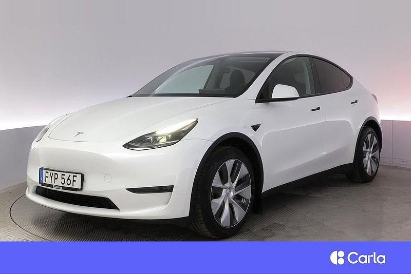 Vit Begagnad 2023 Tesla Model Y Long Range AWD SUV | 424 900 kr (Marknadspris) - Bild 1/4