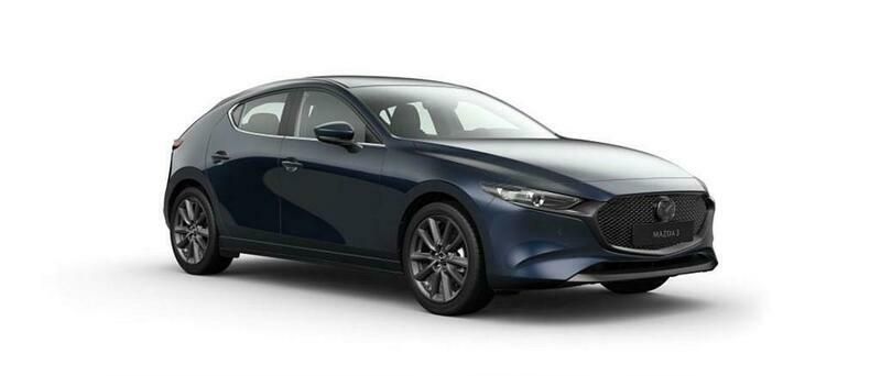 Deep crystal blue Begagnad 2021 Mazda 3 Sky Halvkombi | 214 900 kr (Marknadspris) - Bild 1/4