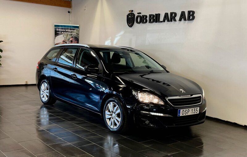 Svart Begagnad 2015 Peugeot 308 Active Kombi | 74 900 kr (Marknadspris) - Bild 1/4