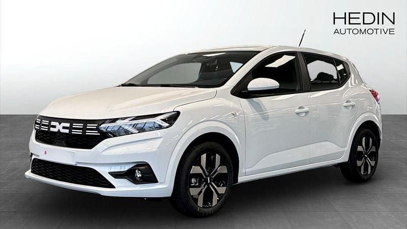 Vit (white) Ny 2025 Dacia Sandero Expression Halvkombi | 219 900 kr (Bra pris) - Bild 1/4