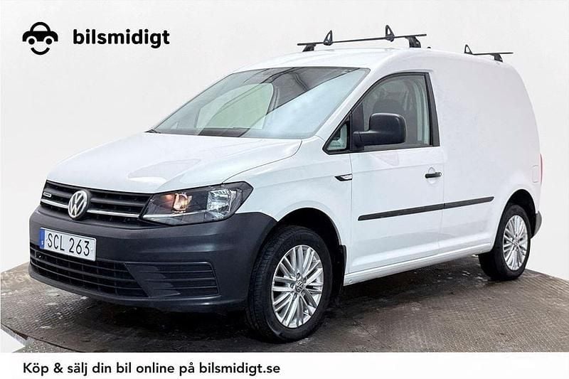 Vit Begagnad 2018 VW Caddy Minibuss | 106 900 kr (Superpris) - Bild 1/3