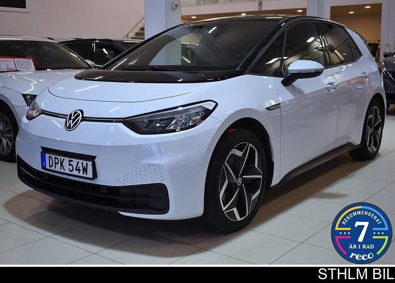 Begagnad VW ID.3 Pro 150 kW (204 HK) 2022 Vit Halvkombi