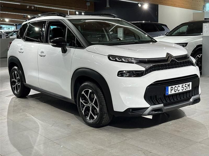 Vit Begagnad 2024 Citroën C3 Aircross Shine SUV | 209 900 kr (Bra pris) - Bild 1/4