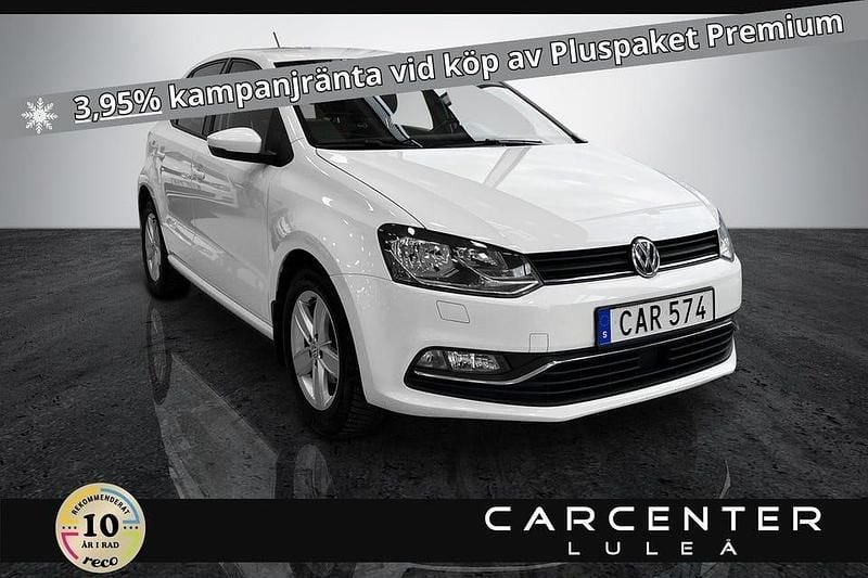 Begagnad VW Polo 90 HK (66 kW) 2016 Vit Halvkombi