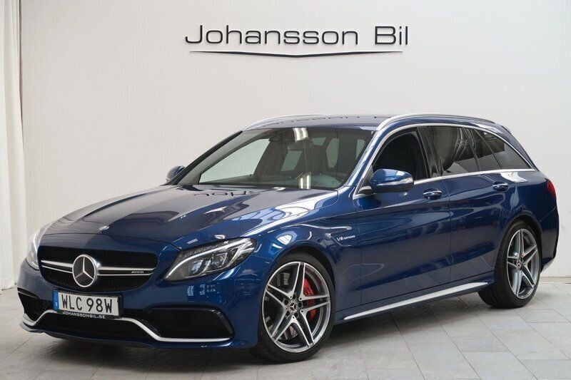 Mörkblå Begagnad 2015 Mercedes C63S AMG AMG Kombi | 429 900 kr (Dyr) - Bild 1/4