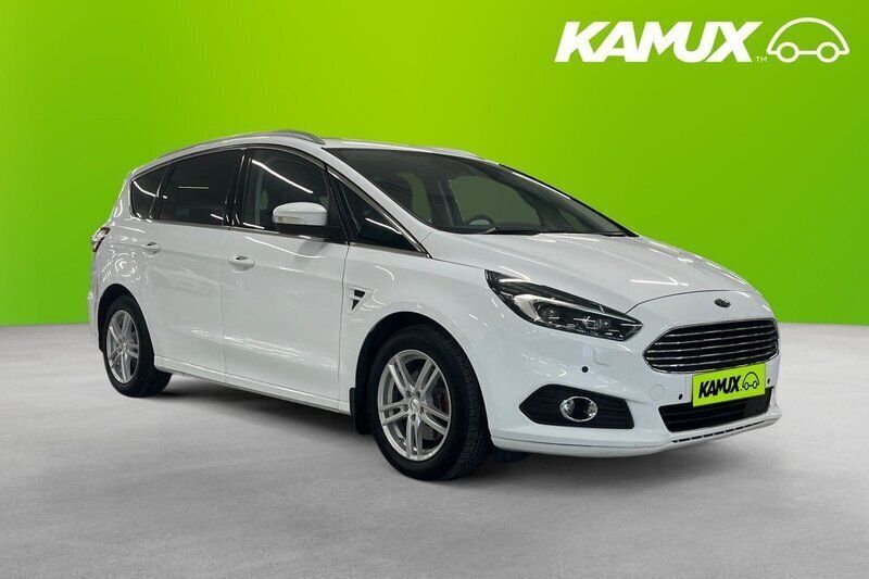 Vit Begagnad 2016 Ford S-MAX Business Edition Minibuss | 198 800 kr (Marknadspris) - Bild 1/4
