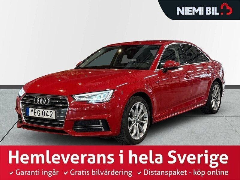 Röd Begagnad 2016 Audi A4 Proline Sedan | 198 900 kr (Marknadspris) - Bild 1/3