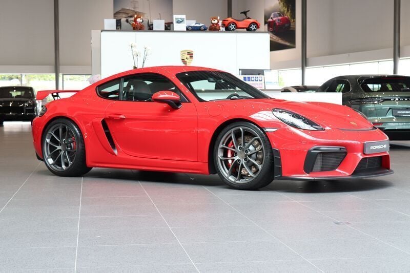 Röd Begagnad 2021 Porsche 718 Cayman GT4 Sportkupé | 1 349 000 kr (Dyr) - Bild 1/4