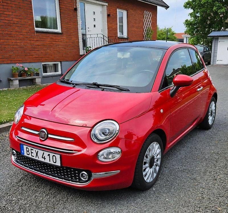 Röd Begagnad 2017 Fiat 500 Halvkombi | 90 000 kr (Bra pris) - Bild 1/3