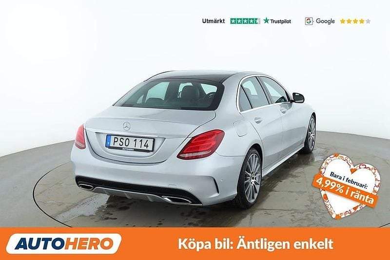 Begagnad Mercedes C220 AMG line 171 HK (125 kW) 2017 Silver Sedan