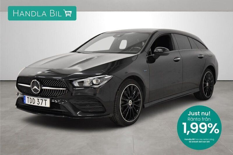 Svart Begagnad 2021 Mercedes CLA250e AMG Sedan | 289 900 kr (Superpris) - Bild 1/3