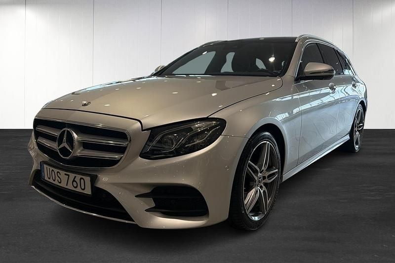 Silver Begagnad 2018 Mercedes E220 AMG Kombi | 349 900 kr (Marknadspris) - Bild 1/4