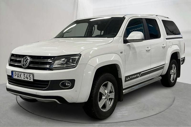 Vit Begagnad 2016 VW Amarok Highline Pickup | 189 000 kr (Marknadspris) - Bild 1/4