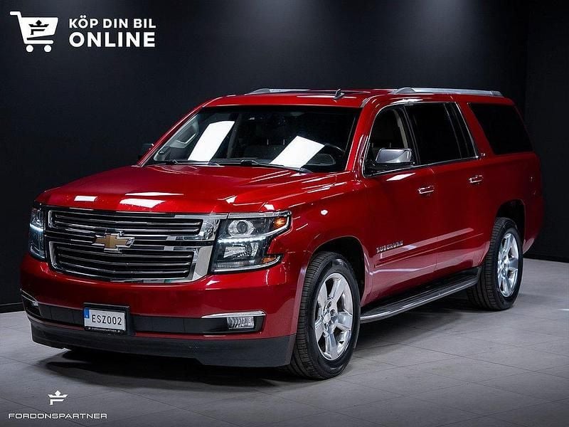 Mörkröd Begagnad 2015 Chevrolet Suburban LTZ SUV | 399 900 kr - Bild 1/4