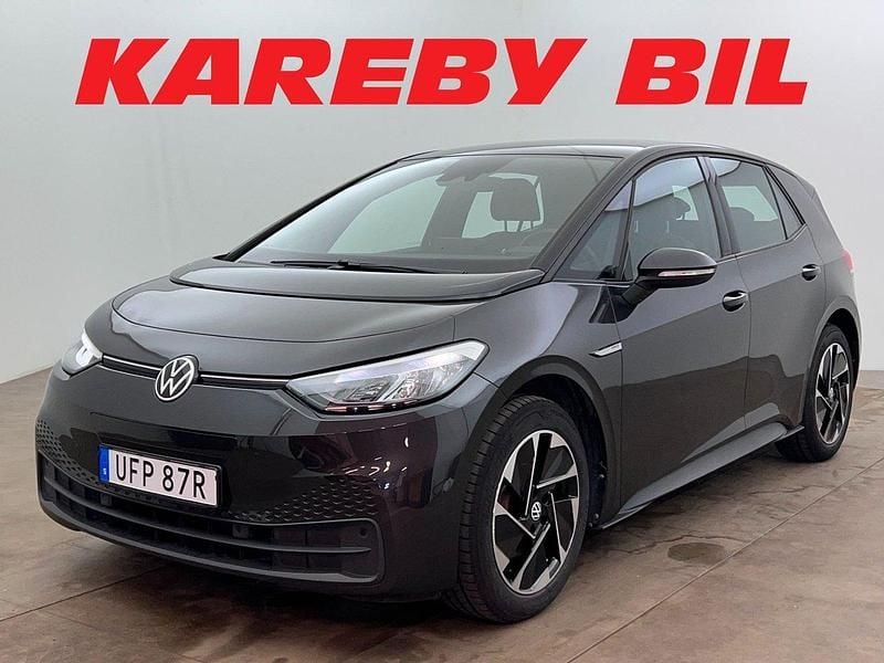 Mörkgrå Begagnad 2021 VW ID.3 Pro Performance Halvkombi | 248 900 kr (Bra pris) - Bild 1/3