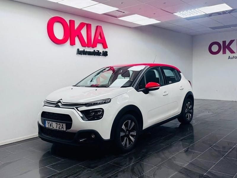 Vit Begagnad 2020 Citroën C3 PureTech Halvkombi | 109 900 kr (Superpris) - Bild 1/4