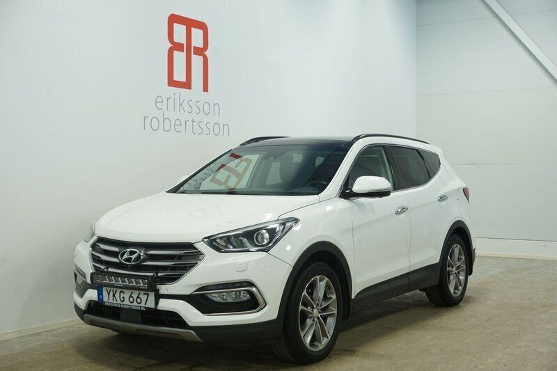 Vit Begagnad 2017 Hyundai Santa Fe SUV | 229 900 kr (Marknadspris) - Bild 1/4