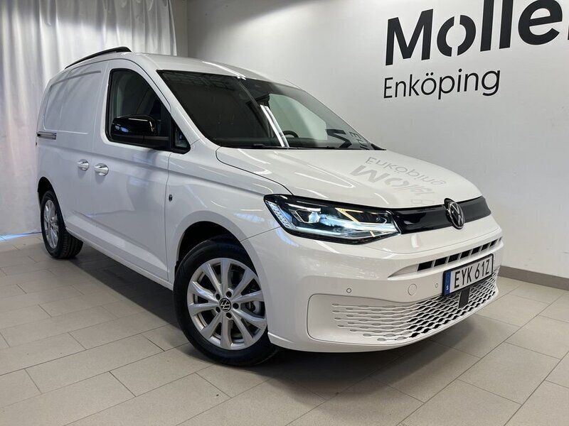 Vit (candyvit) Ny 2025 VW Caddy Minibuss | 440 375 kr (Marknadspris) - Bild 1/4