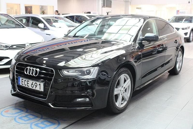 Begagnad Audi A5 Sportback S-Line 170 HK (125 kW) 2014 Svart Halvkombi