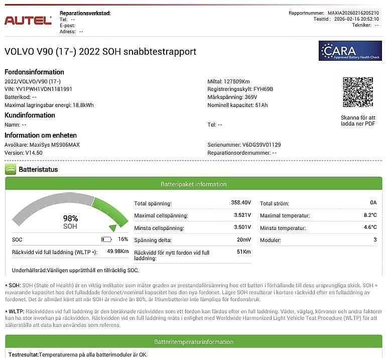 Begagnad Volvo V90 Inscription 253 HK (186 kW) 2022 Mörkblå Kombi