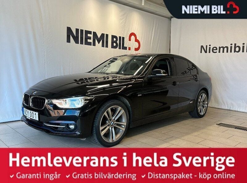Svart Begagnad 2017 BMW 330 Sport Line Sedan | 239 800 kr (Bra pris) - Bild 1/4