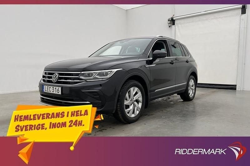 Svart Begagnad 2021 VW Tiguan Elegance SUV | 374 800 kr (Marknadspris) - Bild 1/3