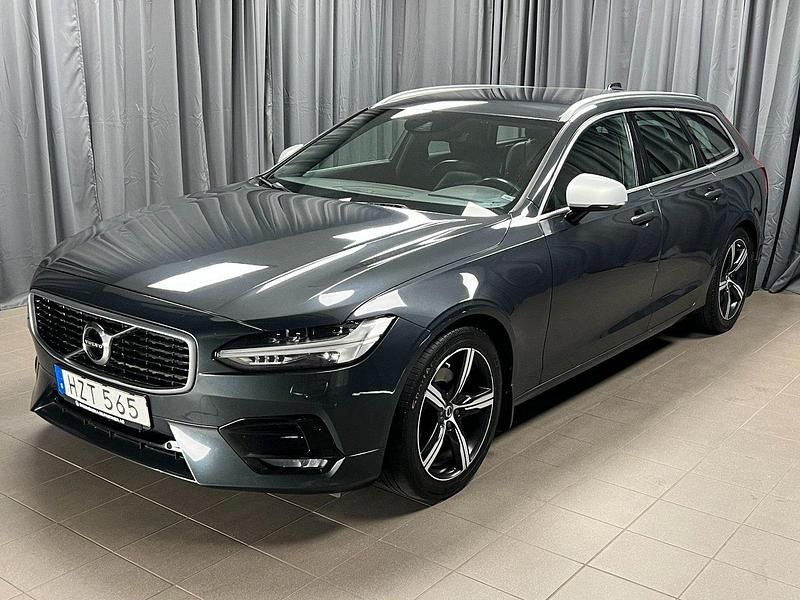 Grå Begagnad 2016 Volvo V90 R-Design Kombi | 244 900 kr (Marknadspris) - Bild 1/4