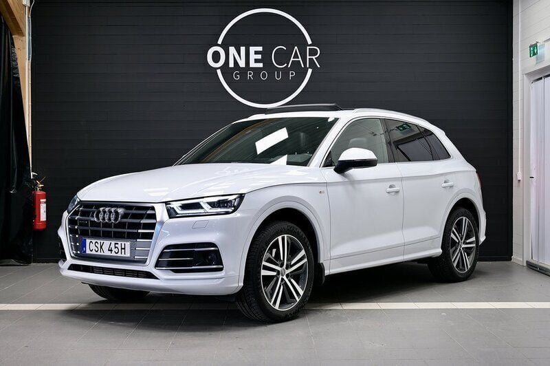 Vit Begagnad 2019 Audi Q5 S-Line SUV | 359 800 kr (Bra pris) - Bild 1/4