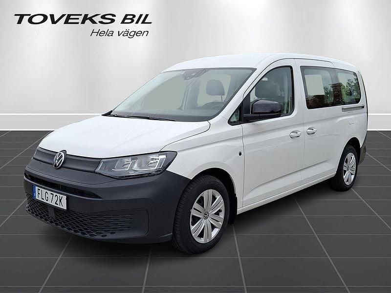 Vit (candyvit) Begagnad 2024 VW Caddy Maxi Life Life Minibuss | 389 000 kr (Lite dyr) - Bild 1/4