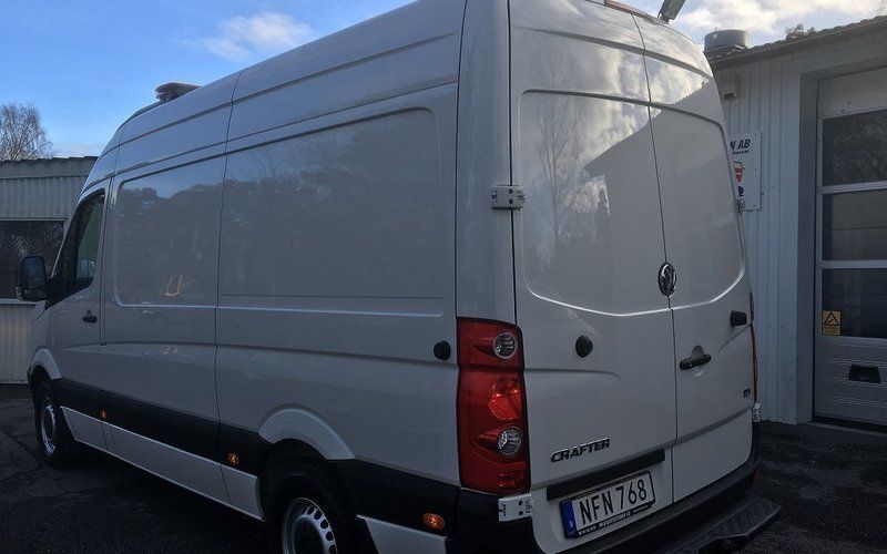 Såld vw crafter 35 tdi skåp verkst., begagnad 2016, 1.675 mil i bromma