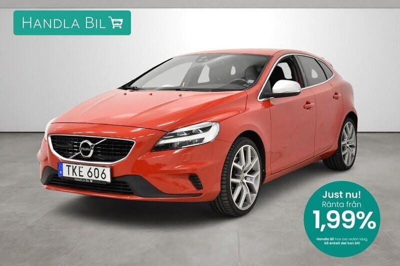 Röd Begagnad 2018 Volvo V40 R-Design Kombi | 199 900 kr (Marknadspris) - Bild 1/3