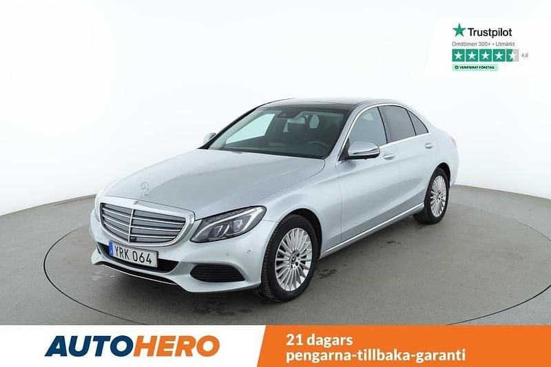 Silver Begagnad 2018 Mercedes C200 Exclusive Sedan | 260 000 kr (Marknadspris) - Bild 1/4