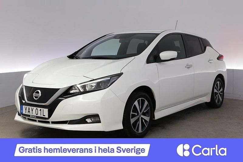Vit Begagnad 2020 Nissan Leaf Acenta Halvkombi | 153 990 kr (Marknadspris) - Bild 1/4