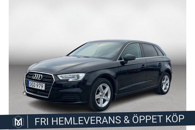 Svart Begagnad 2016 Audi A3 Sportback Design Halvkombi | 133 900 kr (Marknadspris) - Bild 1/4