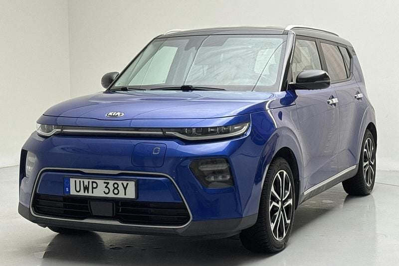Blå Begagnad 2020 Kia Soul EV Advance SUV | 186 000 kr (Marknadspris) - Bild 1/4