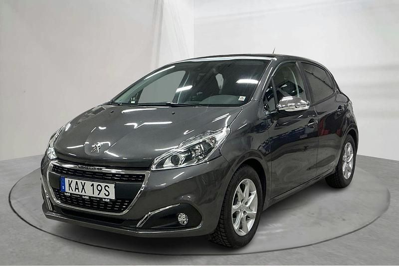Mörkgrå Begagnad 2019 Peugeot 208 Halvkombi | 109 250 kr (Marknadspris) - Bild 1/4