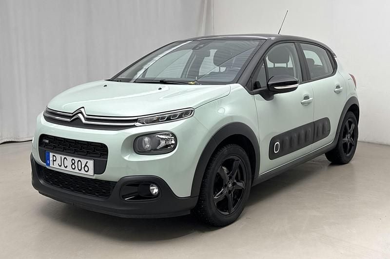 Grön Begagnad 2017 Citroën C3 PureTech | 86 000 kr (Marknadspris) - Bild 1/4