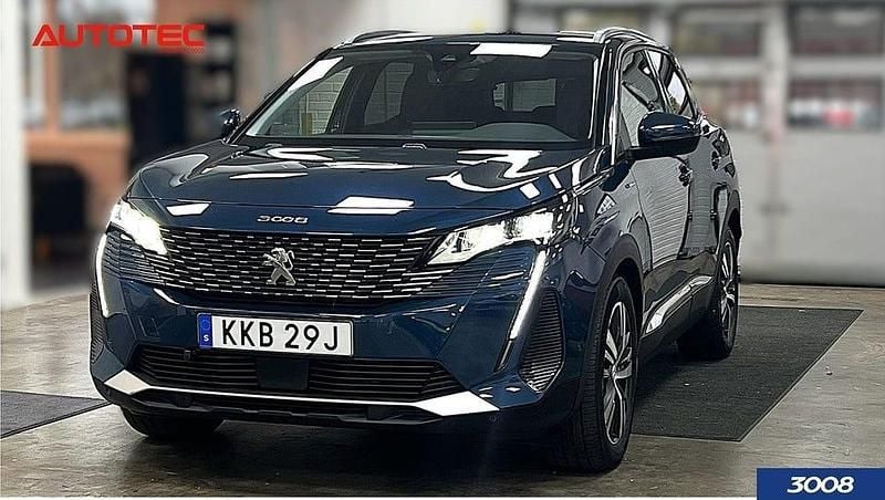Blå Begagnad 2021 Peugeot 3008 Allure Sedan | 204 900 kr (Bra pris) - Bild 1/4