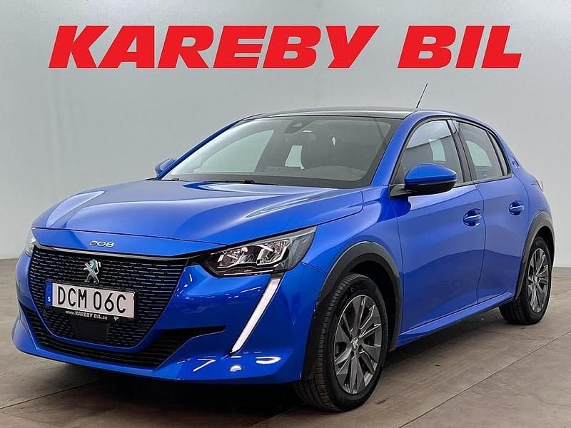 Begagnad Peugeot e-208 Allure 100 kW (136 HK) 2020 Blå Halvkombi