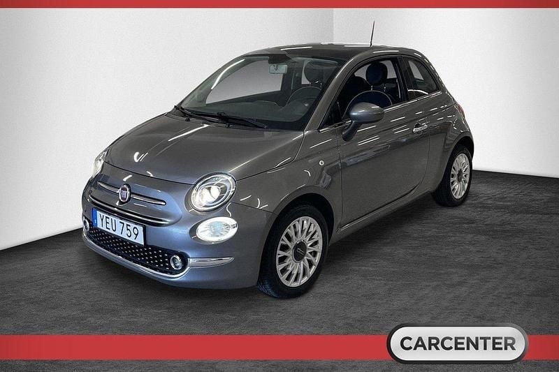 Grå Begagnad 2016 Fiat 500 Lounge Halvkombi | 64 500 kr (Bra pris) - Bild 1/4