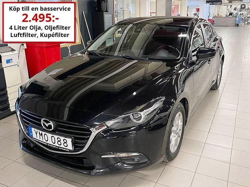 Svart Begagnad 2018 Mazda 3 Inclusive Halvkombi | 169 000 kr (Marknadspris) - Bild 1/4