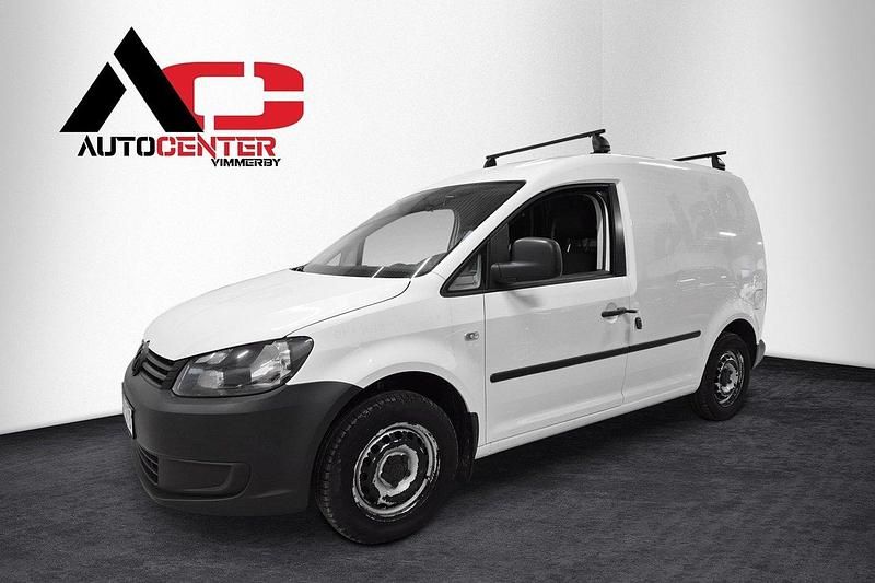 Vit Begagnad 2014 VW Caddy S Minibuss | 74 200 kr (Marknadspris) - Bild 1/4